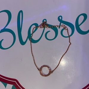Rose gold bracelet with a circle design EUC
